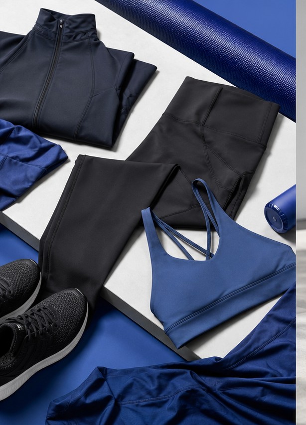 VYRA activewear product flat lay