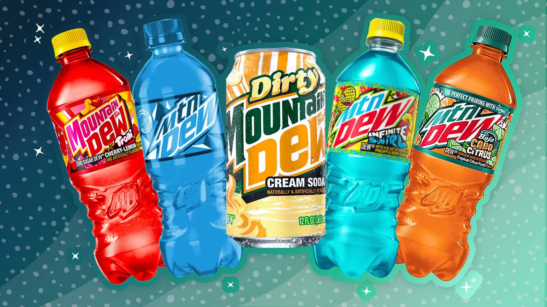 Imported soda editions in assorted flavors