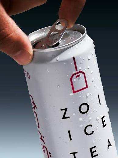 ZOI Ice Tea can opening detail